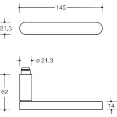 Rosettengrt.270XAH01.130 VA rd.PZ DIN L/R D/D HEWI
