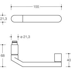 Rosettengrt.270XAH01.340 VA ov.PZ DIN L/R D/D HEWI