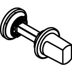 Schlüsselrostten-Paar 306XAMNR VA XA Schildst.1,5mm WC/FBM rd.HEWI