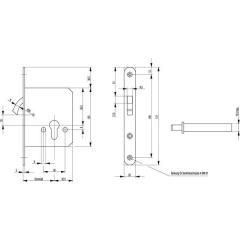 Zirkelriegelschloss 0371/0372 Zirkelr.BB VA rd 20x172mm BKS