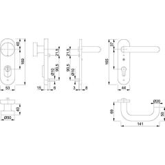 FS-Garnitur Paris FS-58/3332KZA/353K-1/138F Alu.F1 D/K TS 42-47mm PZ rd