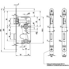 ZT-Einsteckschl.0215 BAD 20/ 55/20/8mm DIN R silber ktg.Kl 1 Ku.BKS