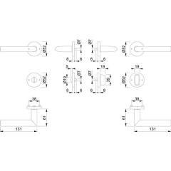 Rosettengrt.Stock.E1140Z/42KV/42KVS VA F69 rd.SK/OL DIN L/R D/D HOPPE
