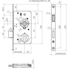 ZT-Einsteckschl.MG 50 SET PZW 24/ 55/72/8mm DIN L/R VA rd SSF