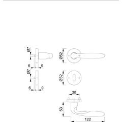 Rosettengrt.Verona M151/42KV/42KVS MS F71 rd.OB DIN L/R D/D HOPPE