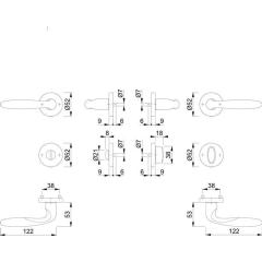 Rosettengrt.Verona M151/42KV/42KVS MS F71 rd.SK/OL DIN L/R D/D HOPPE