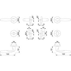 Rosettengrt.Verona M151/42KV/42KVS MS F49-R rd.SK/OL DIN L/R D/D HOPPE