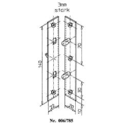 Flachbändersicherung L.160mm B.20mm S.3mm STA verz.006/775/V SCHNEGEL