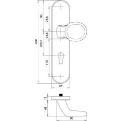Schutzgarnitur Logo 8753/0272 Alu.F1 72mm 35-45mm EDI