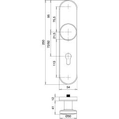 Schutzgarnitur Logo 8753/0792 VA EST 92mm 65-75mm EDI