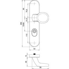Schutzgarnitur Logo 8755/0292 Alu.F1 92mm 65-75mm EDI