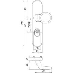 Schutzgarnitur METIS 8742/0272 VA EST 72mm 35-45mm EDI