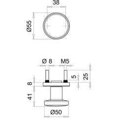 Türknopf K7/052/01 VA F00 ger.Kno.EDI
