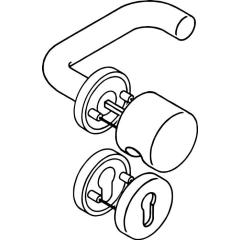 Rosettengrt.111PBR03.232 PA 90m PZ DIN L/R fl.HEWI