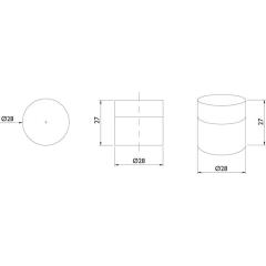 Wandtürpuffer VA ma geschl.L.120mm TECWERK