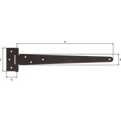 Kreuzgehänge L.397x40xB.90x46xStärke 2,5mm STA katapor. aufgetr. schw. Tauchlack | 10 Stück
