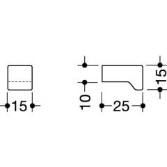 Möbelknopf 547.15B Ku.90 tiefschwarz ma HEWI