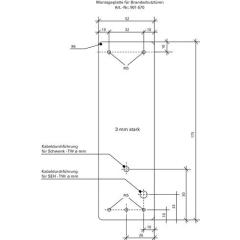 Montagepl.901 670 Mont.an Brandschutztüren DIN L/R L175xB52mm GFS