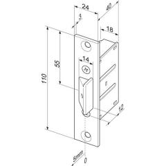 Einsteckfallenschloss 807 24 eck.ASSA ABLOY