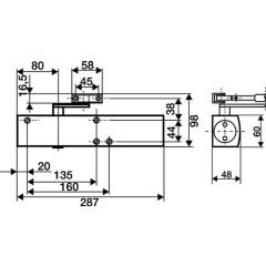 Scherentürschließer TS 4000 silber EN 5-7 o.Gestänge GEZE