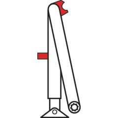 Rastfeststellarm weiß 9016 Feststellgestänge f.TS 73 V u.TS 83 DORMAKABA