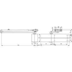Scherentürschließer DC 200 weiß EN 2-4 ASSA ABLOY