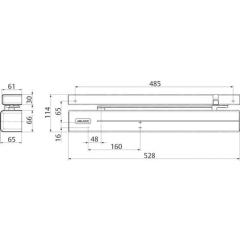Gleits.-TS DC 700 CM Normalmont.Bands.EN 3-6 silber EN 3-6 ASSA ABLOY