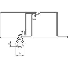 Profilrolle KO 40 Band-L.60mm STA blk Stift-D.6mm SIMONSWERK