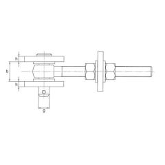 Verstellbares Torband 146x23x55x130x28x50x16x8mm STA roh Btl.GAH