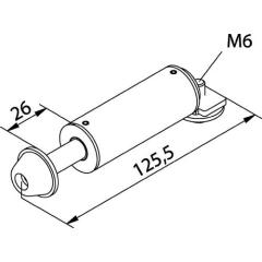 Türaussteller f. Wandtaschenmontage Edelstahl/Kunststoff Helm