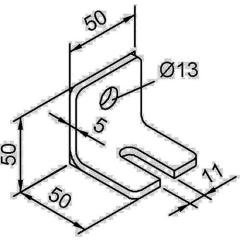 Winkelbefestigung 104 W Pro 100 STA STA verzinkt,gelb HELM