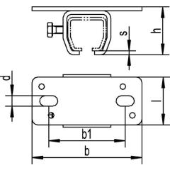 Deckenmuffe 302 f.Pro 300 verzinkt,gelb Dm.HELM