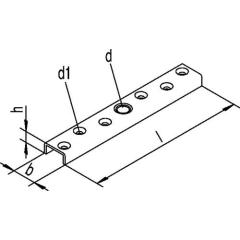 Flansch -93 493 Pro 400 STA verzinkt,gelb f.Holzflügel HELM