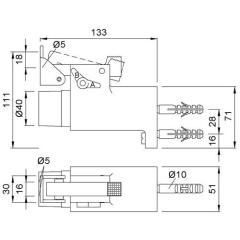 Türfeststeller 1011.02 Alu.silberf.lack.Wm.KWS