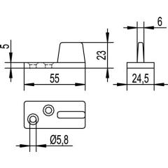 Führungsgleiter 214 Ku.weiß HLT HELM | 10 Stück
