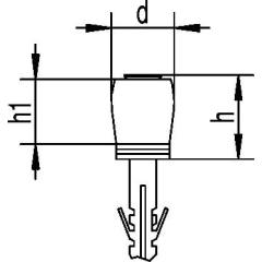 Führungsrolle 258 DÜ STA verzinkt,gelb Kunststoffrolle HELM