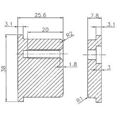 Blindzylinder-Set Türdicken 35-110mm Alu.Druckg.kürzbar SCHNEGEL