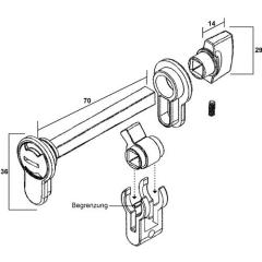 WC-/Badmodul 007/7100 PZ 100mm vorgerichtete Türen Alu.Druckg.m.Zub.SCHNEGEL