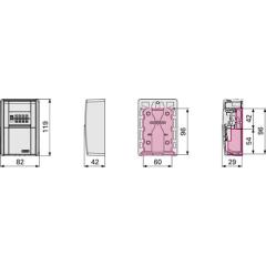 Schlüsseltresor 787 LED H119xB82xT42mm m.LED Zahlenschl.ABUS