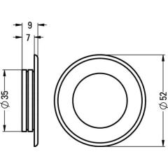 Muschelgr.Alu.silberf.elox.rd.EL.-D.35mm HERMETA
