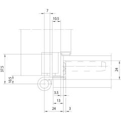 Objektband VARIANT VX 7939 RAL 9005 schwarz ma (SW 107) VA DIN L/R