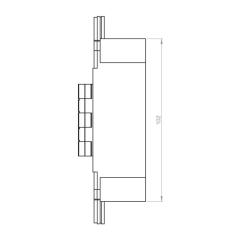 verdecktl.Objektband Hide 3D130-80 vernickelt,glänzend Bandh130mm Bel.-W80kg BSW