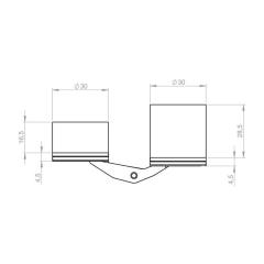 verdecktl.Objektband Hide 3D130-80 vernickelt,glänzend Bandh130mm Bel.-W80kg BSW