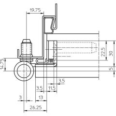 Objektband VARIANT VN 8938/160 U FD VA ma geb.160kg 22,5mm DIN L | 2 Stück