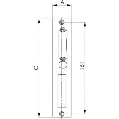 Schließbl.147V STA verz.B.33xL.172mm ktg DIN L/R fl.AMF