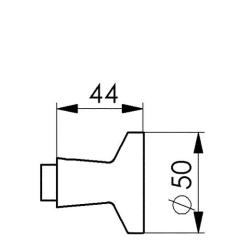 Türknopflochteil 477L LM F1/silberf.ger.rd.50mm AMF