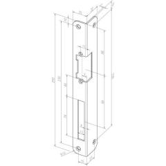 Winkelschließbl.324 S.3mm STA geschliffen verz.DIN R ASSA ABLOY