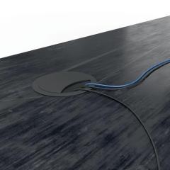 Kabeldf.EXIT R Zamak schwarz EL.-D.60mm 12/144 BMB