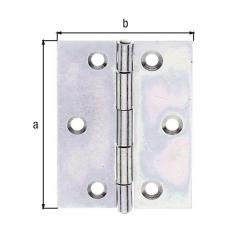 Scharnier H.80mm B.58mm S.1,5mm STA sdmverz.halbbreit GAH | 20 Stück