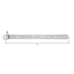 Ladenband L.400x10x30mm S.3mm STA galv.verz.d.pass.D.10mm rd GAH